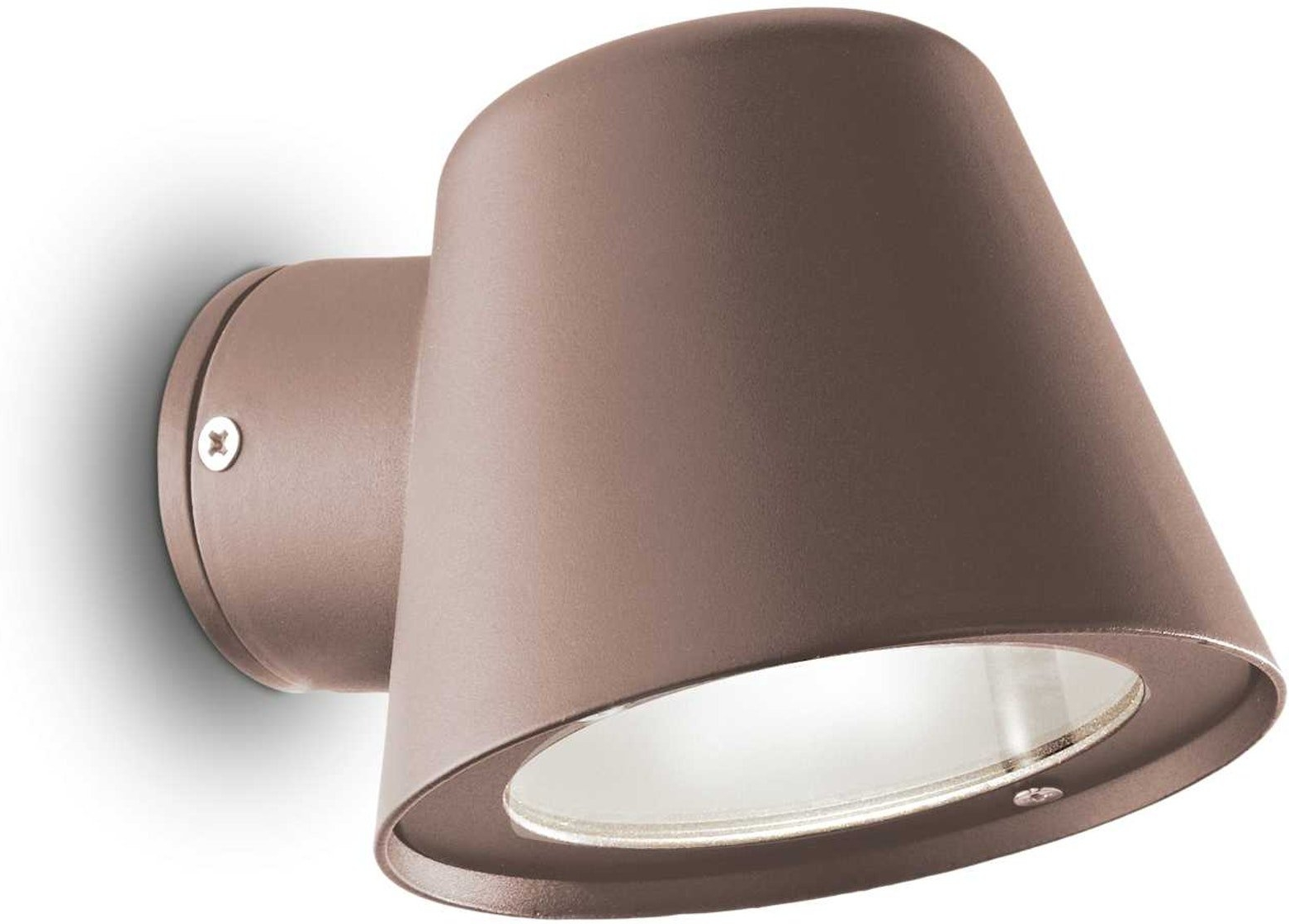 Udendørs væglampe Ideal Lux Gas kaffefarvet aluminium IP43 GU10 H9,5ÃB11,5ÃL15 cm