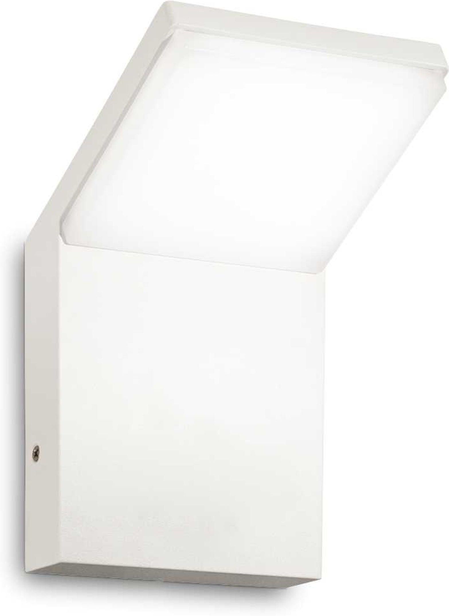 Udendørs væglampe Ideal Lux Style hvid IP54 integreret LED vægarmatur 830 lm 4000 K aluminium