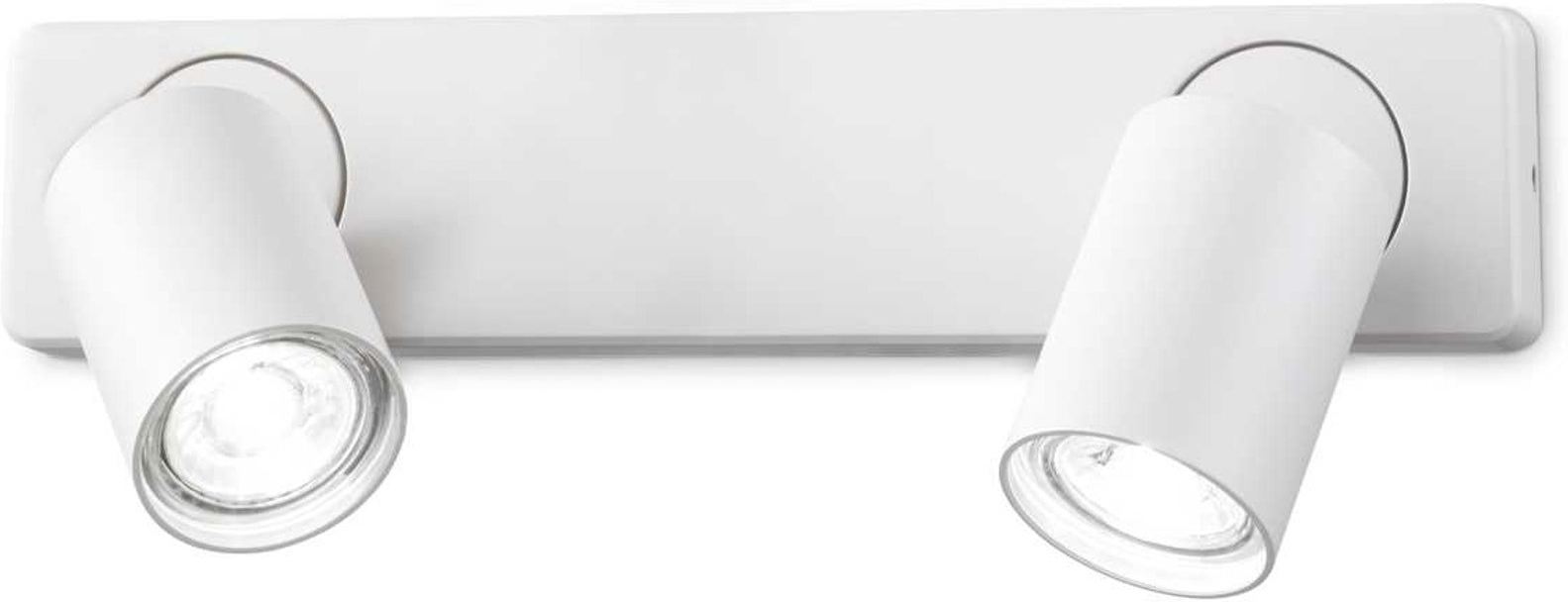 Væglampe Ideal Lux Rudy 2-pak metal hvid L31,5ÃH12,5ÃB11,5 cm inkl. 2Ã GU10-pærer 480 lm