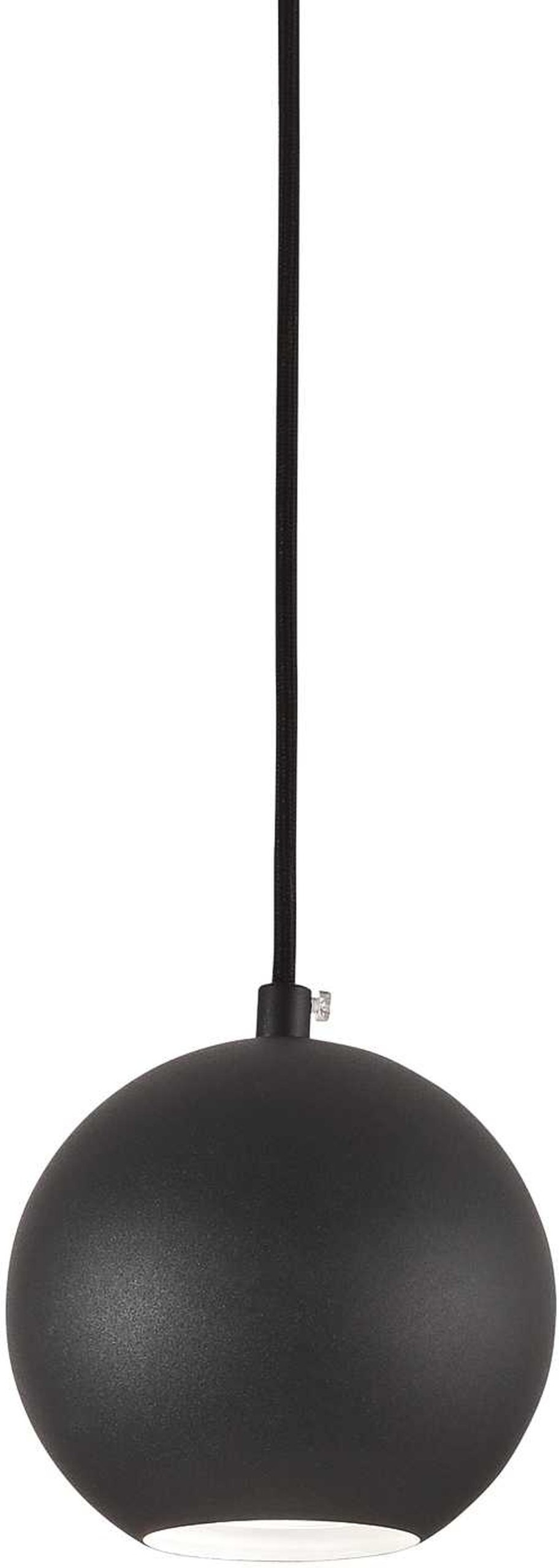 Pendel lampe Ideal Lux Mr Jack mat sort Ø110 mm justerbar H160-2250 mm metal inkl. GU10 5W pære