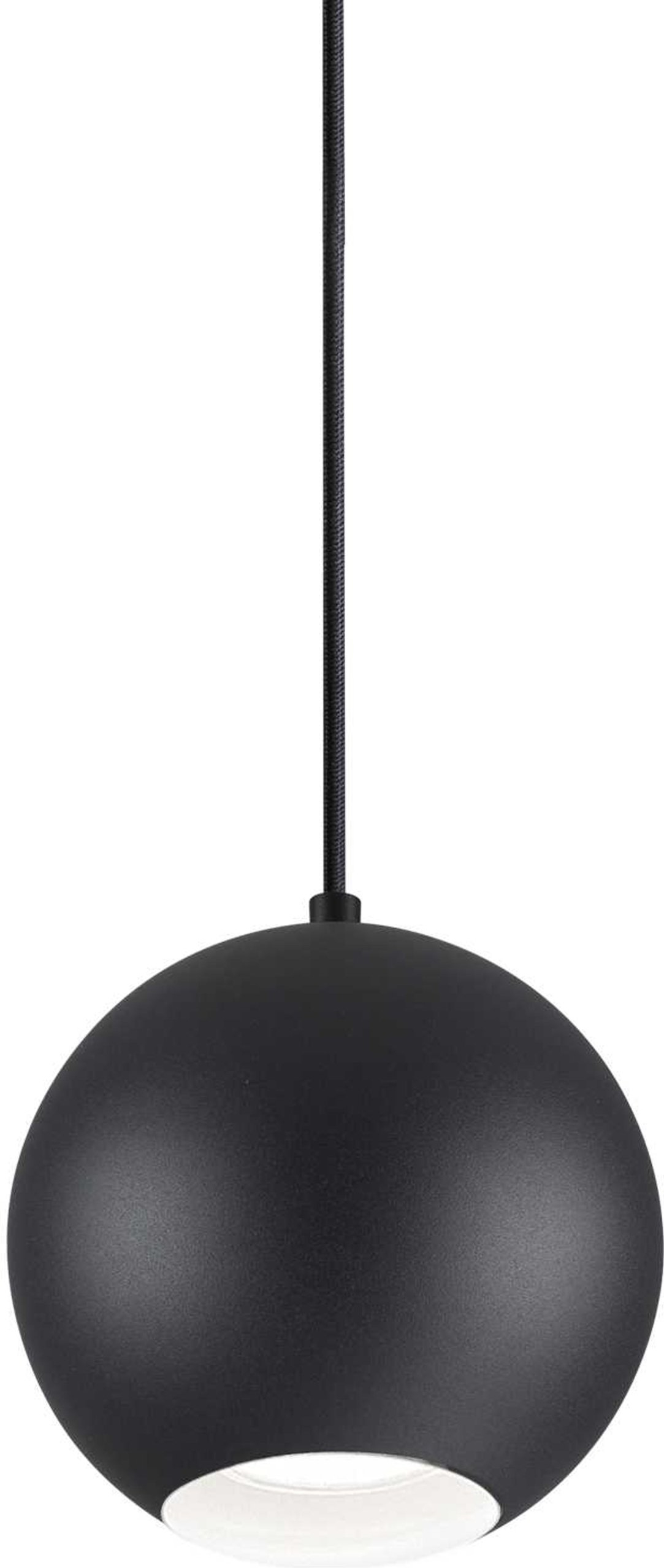 Pendellampe Ideal Lux Mr Jack Ø150 mm sort metal justerbar højde inkl LED 480 lm 3000K IP20