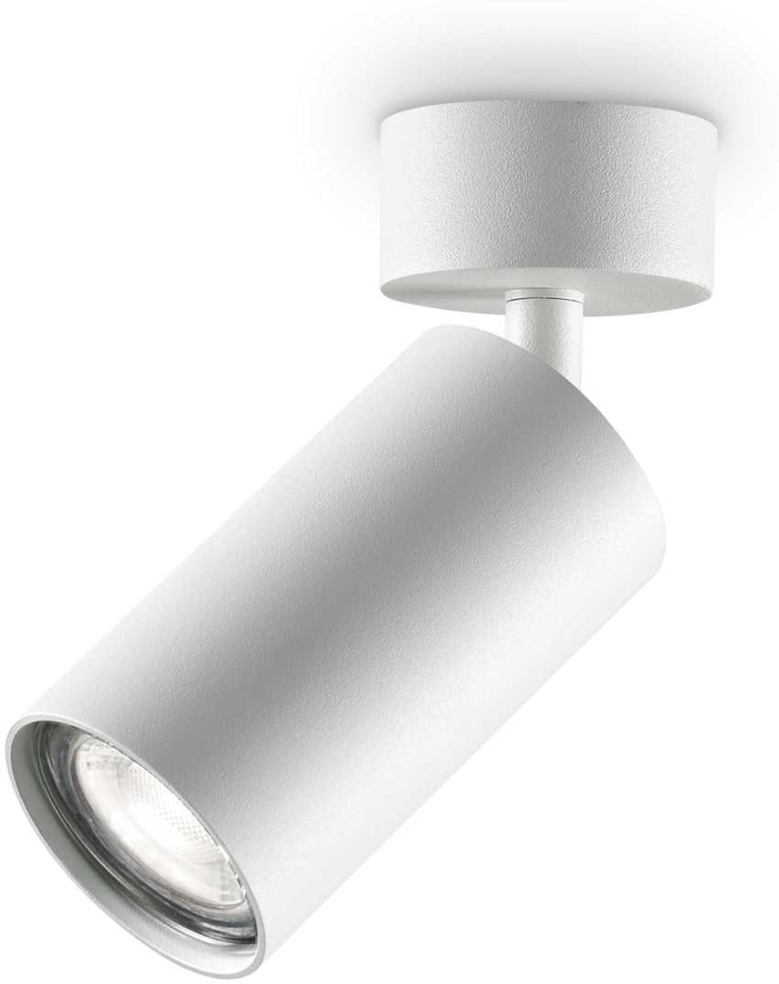 Loftlampe Ideal Lux Dynamite hvid metal Ø5,5ÃH16,5 cm, GU10 inkl. 480 lm pære, minimalistisk indendørsbelysning