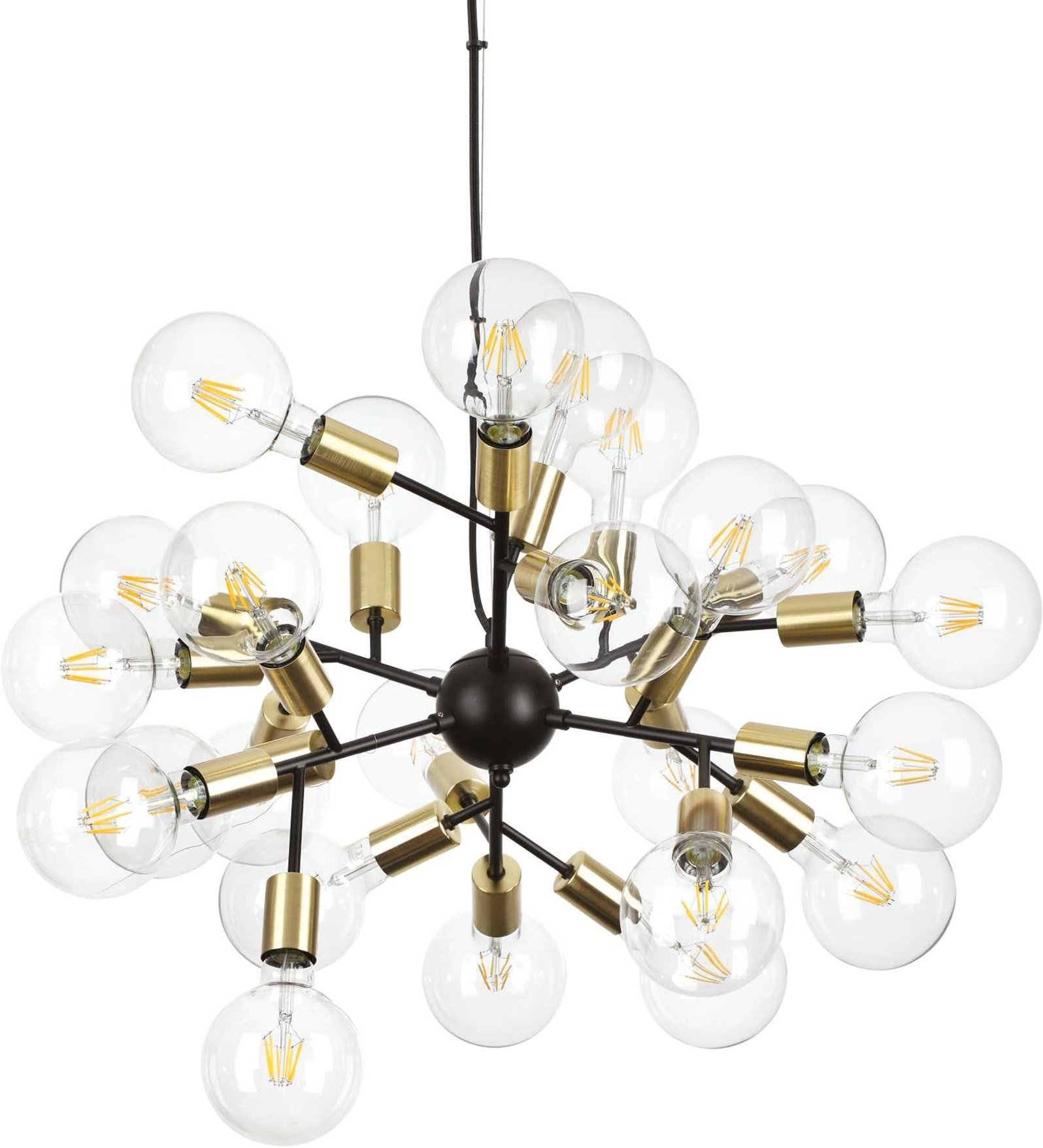 Pendelampe Ideal Lux Spark Ø60 cm justerbar matsort metal