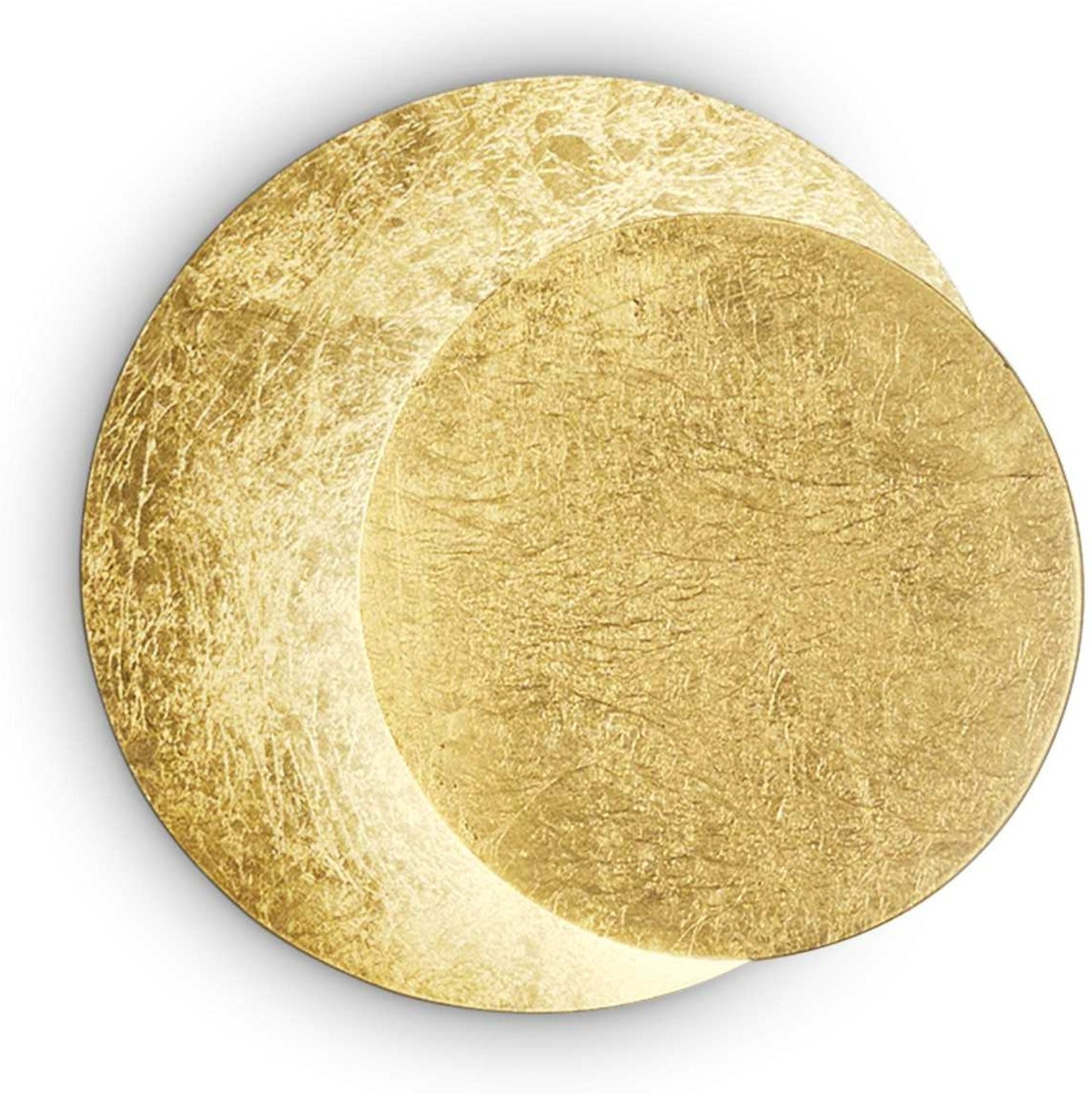 Væglampe Ideal Lux Tick med integreret LED bladguld Ø18 cm 6W 600 lm 90 vippbar