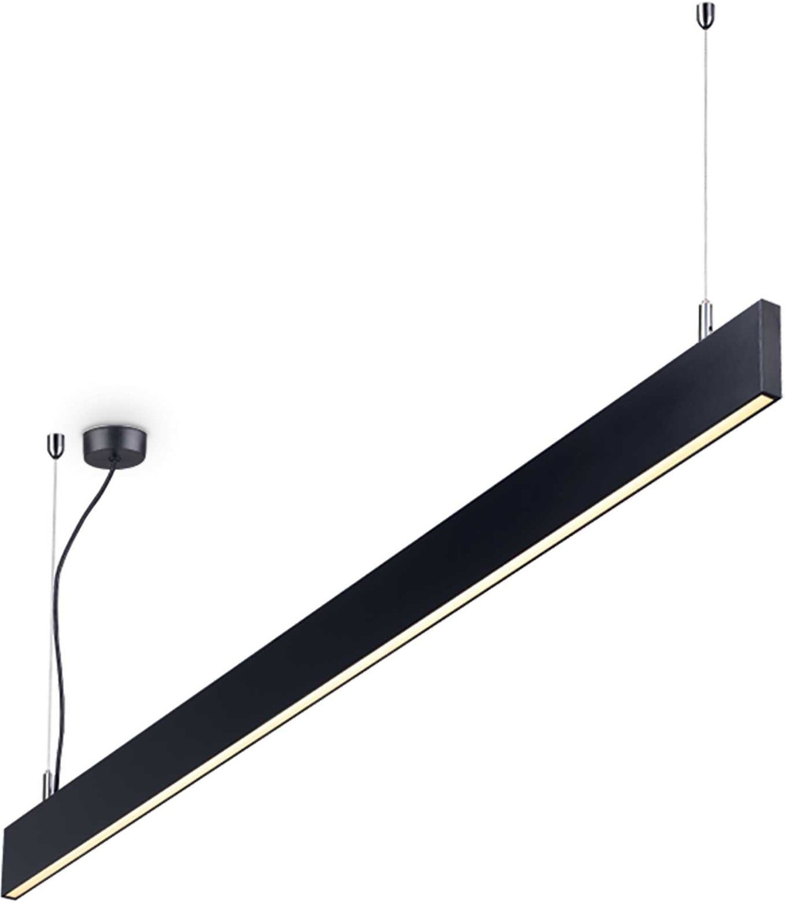 LED pendellampe Ideal Lux Linus justerbar højde L120 H13 - 159,5 cm sort