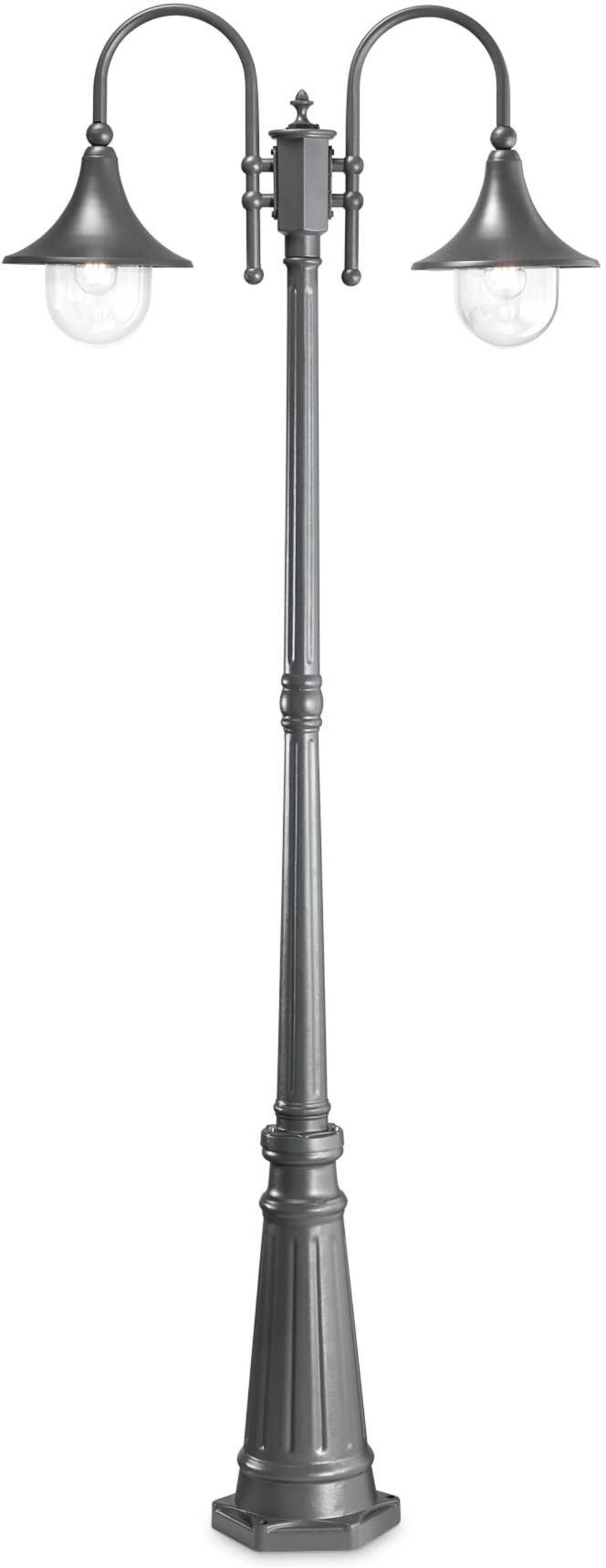 Udendørs gulvlampe Ideal Lux Cima H216 cm antracit IP43 metal/plast 2xE27