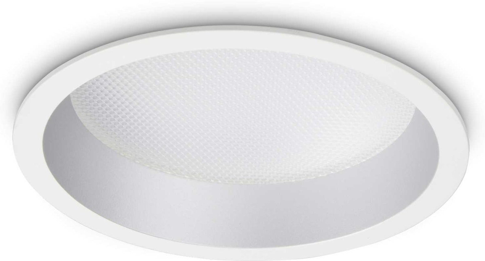 Indbygningslampe Ideal Lux Deep Ø15 cm LED indbygningsspot 20W 2100 lm 3000 K aluminium hvid