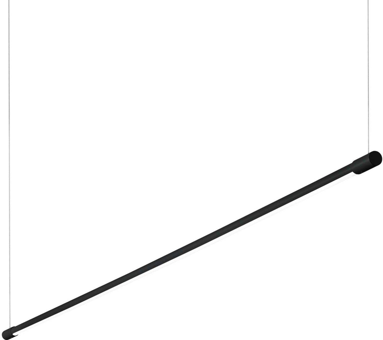 LED pendellampe Ideal Lux Yoko justerbar højde L146 x H17-212 cm sort 17W 1500 lm