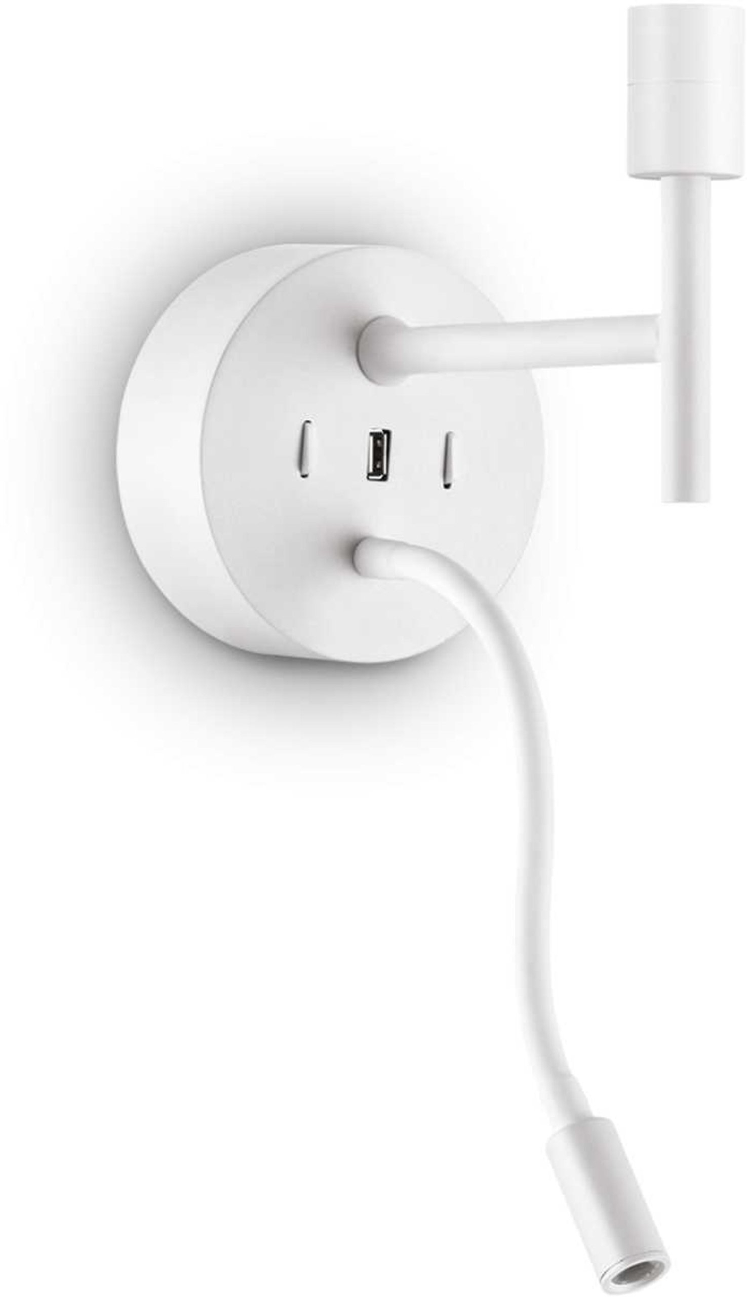 Væglampe væglys Ideal Lux Set Up hvid metal LED 220 lm 3000 K integreret minimalistisk design Ø12 cm