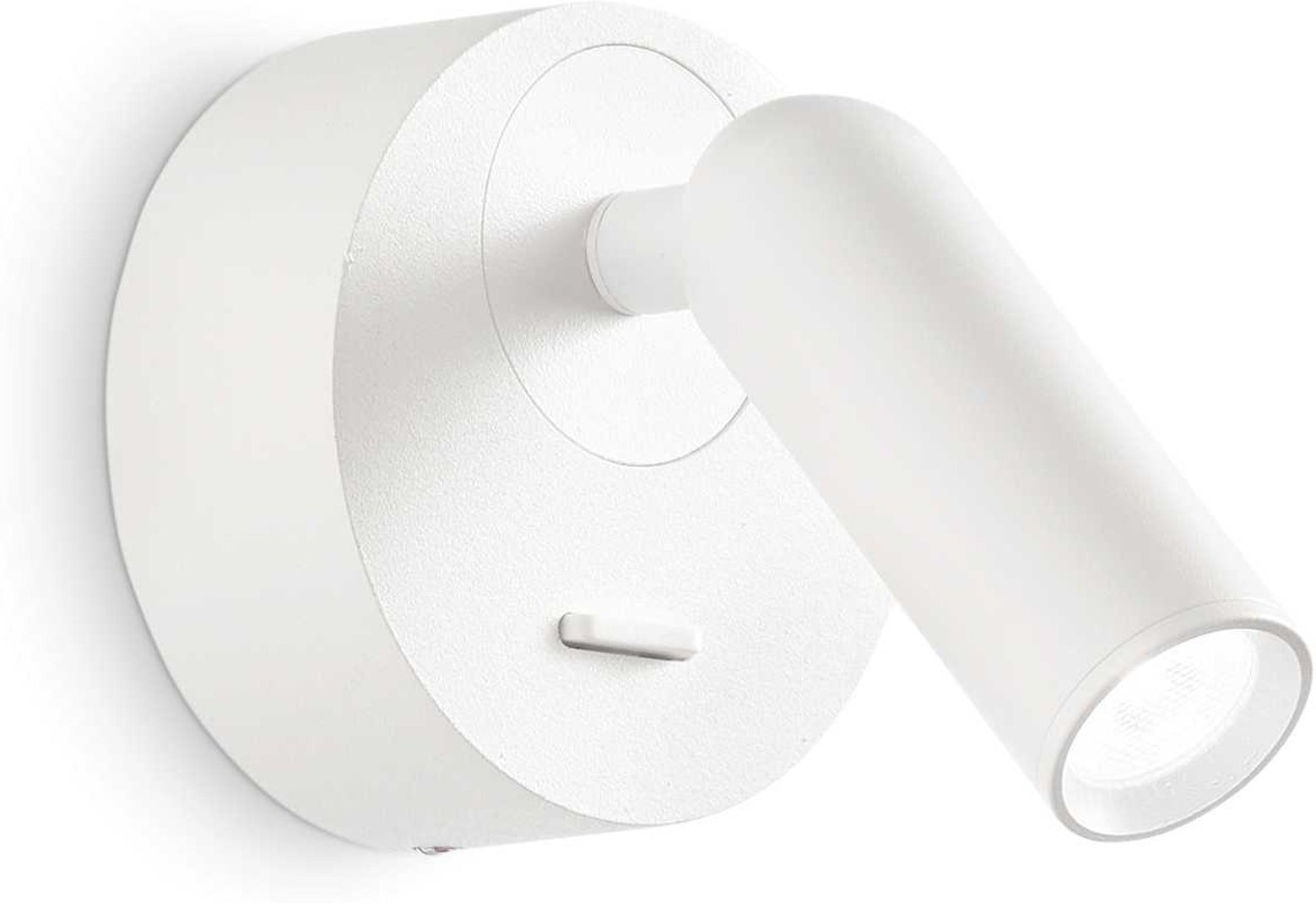 LED-væglampe Ideal Lux Bean hvid metal og glas Ø7 x L11 cm 3000K