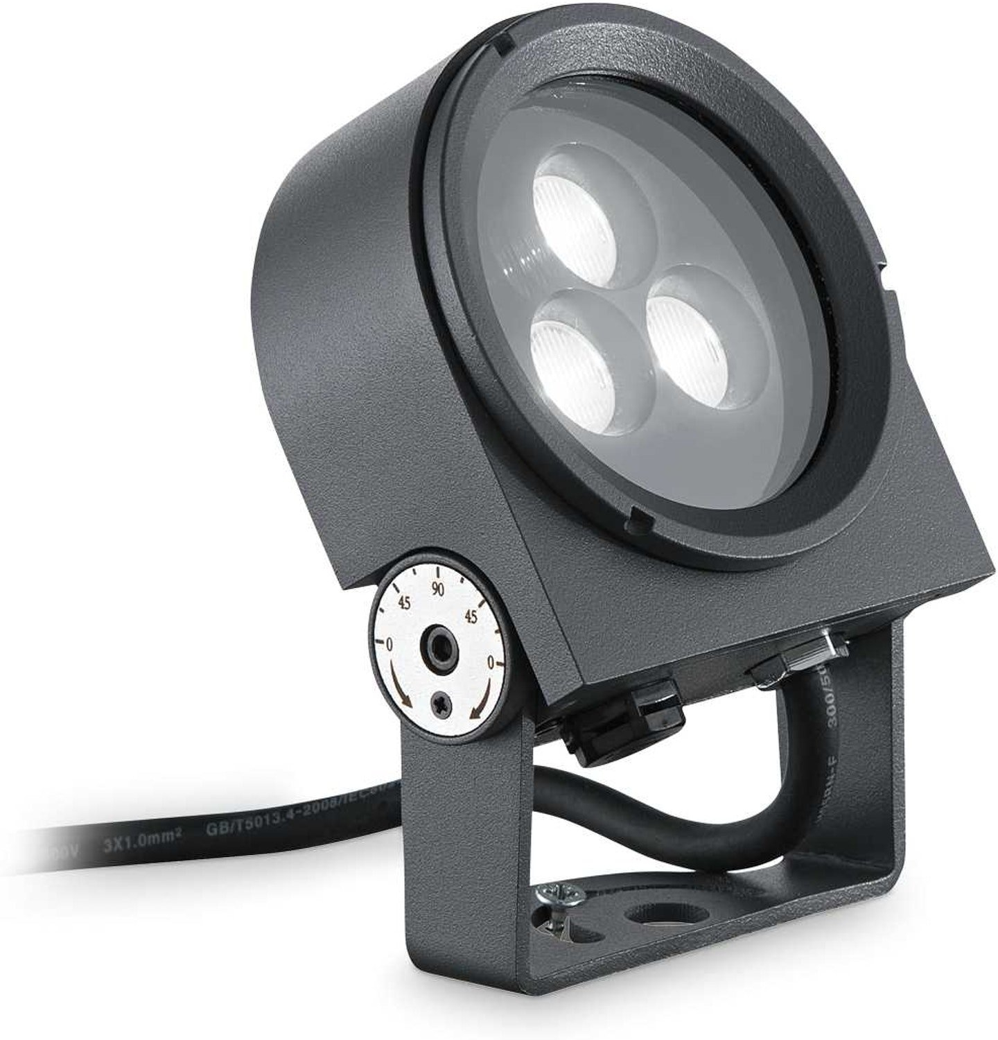 Udendørs spotlight Ideal Lux Ulex antracit IP65 LED-projektor 8,5W 640 lm