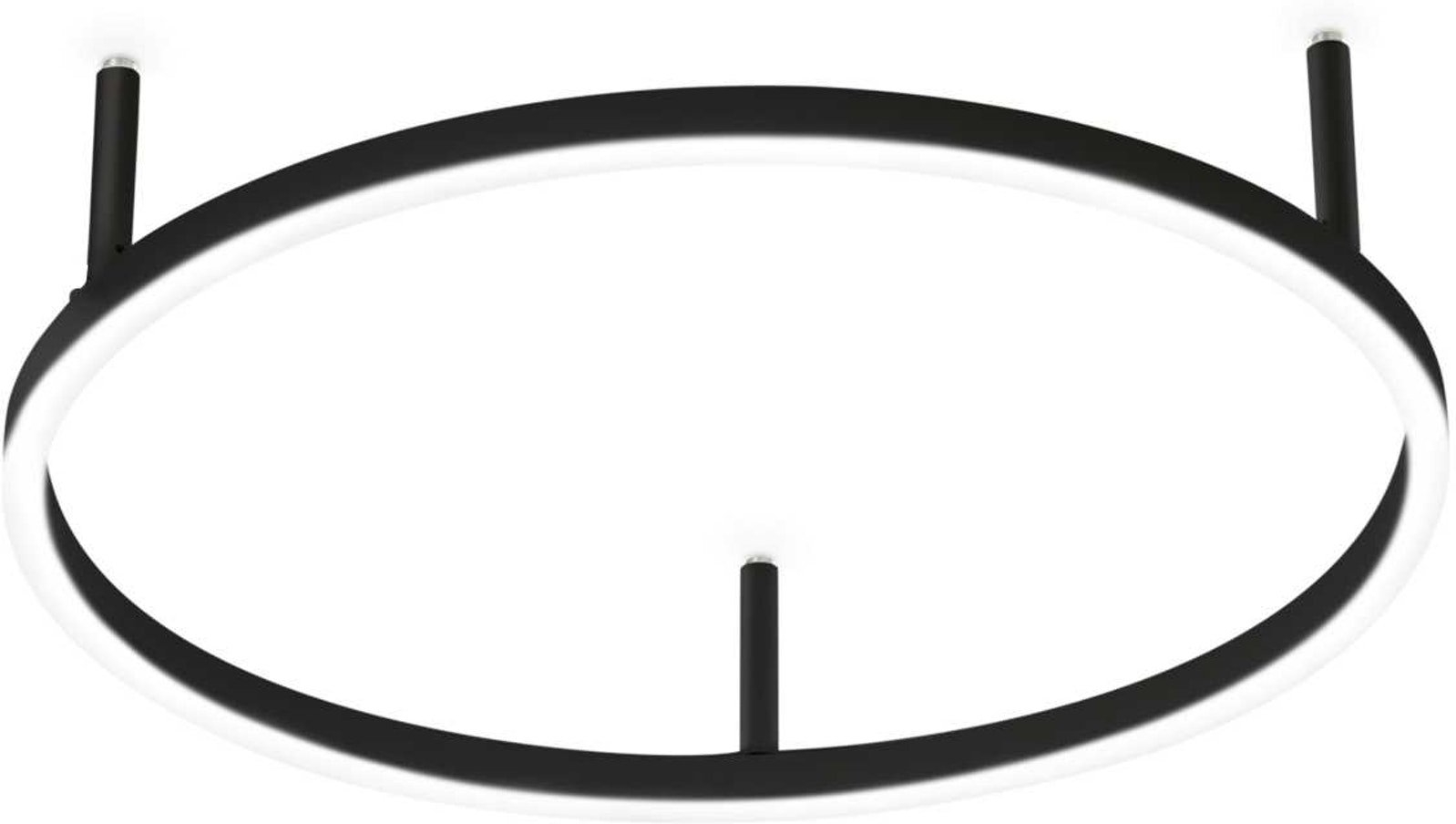 LED-væglampe Ideal Lux Oracle Slim Ø50 cm sort