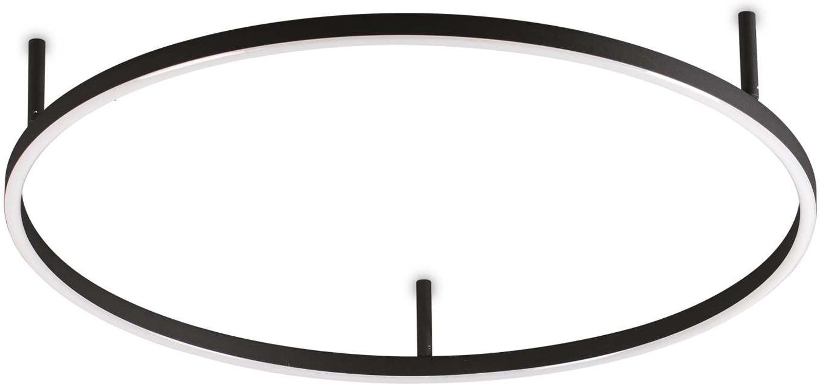 Væglampe Ideal Lux Oracle Slim Ø70 x H7 cm integreret LED 3050 lm IP20 Sort