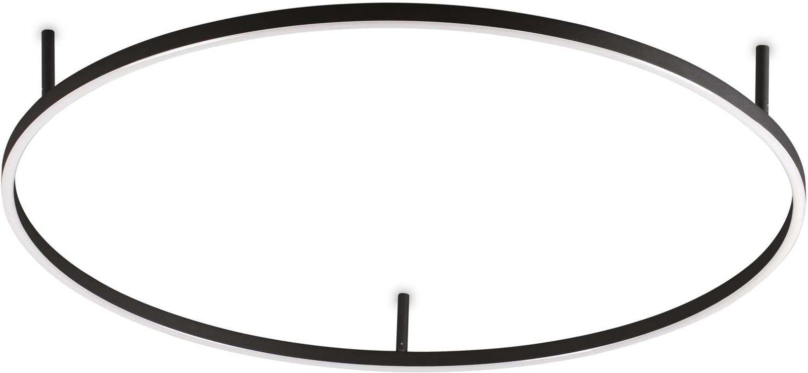 LED-væglampe Ideal Lux Oracle Slim Ø90 cm sort
