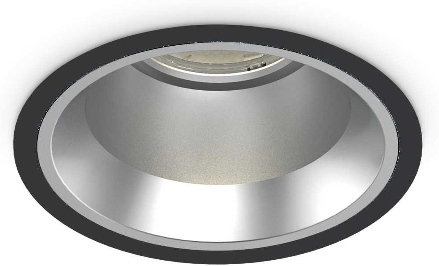 Indbygningsspot Ideal Lux Off LED 15W 1600 lm 4000 K IP54 sort Ø11 cm