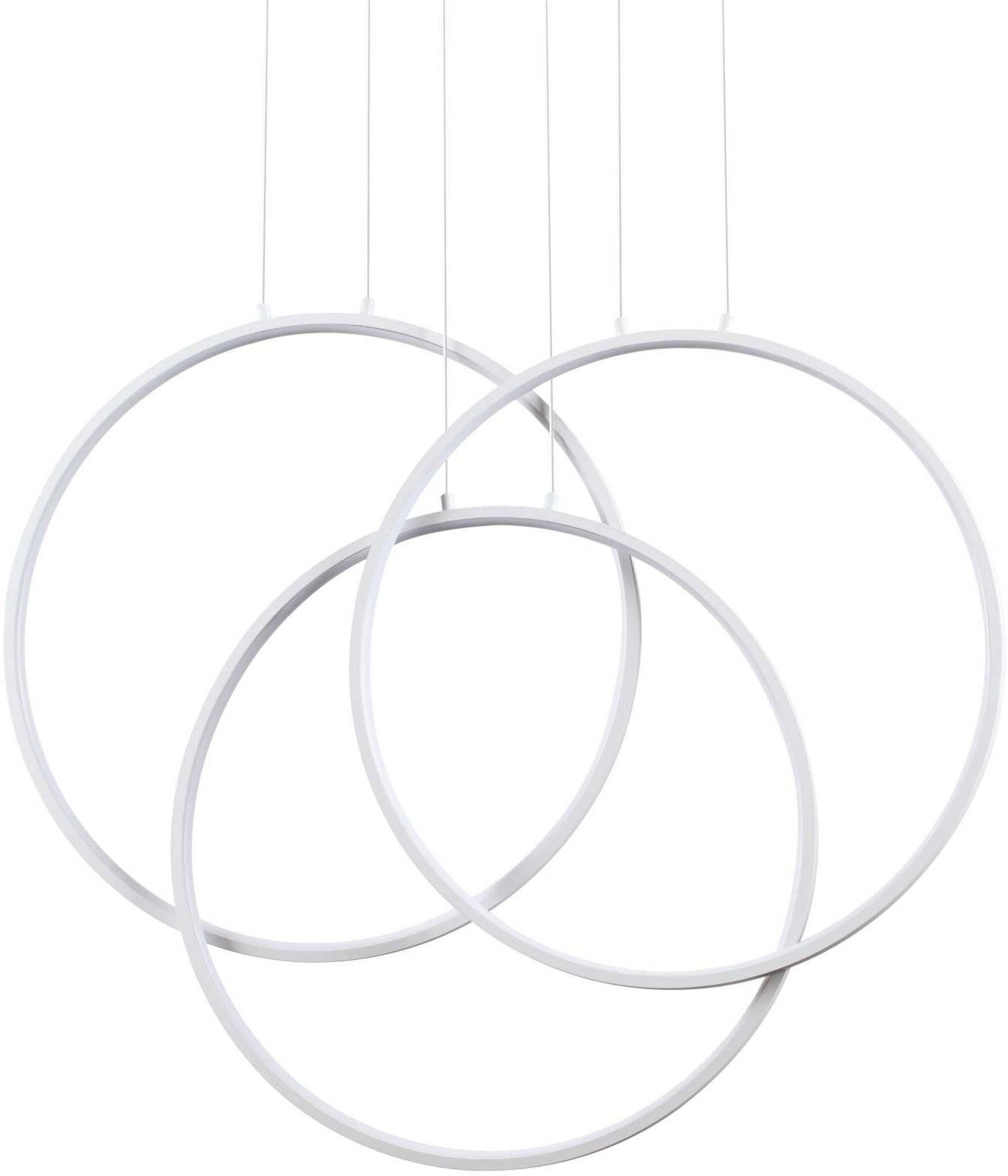 Pendel lampe Ideal Lux Frame LED 8000 lm 3000K Ø445 mm justerbar højde 800 - 1200 mm hvid aluminium