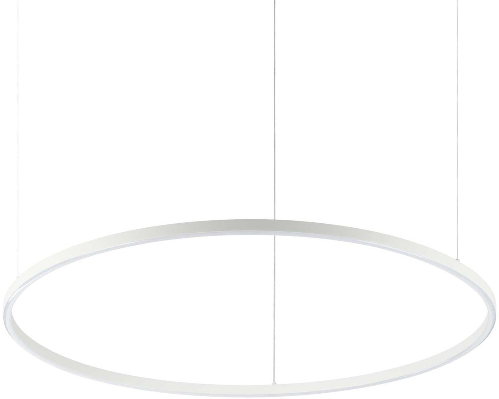 Pendellampe Ideal Lux Oracle Slim Ø90 cm justerbar H90 - 205 cm hvid LED 51W 4280 lm 4000K