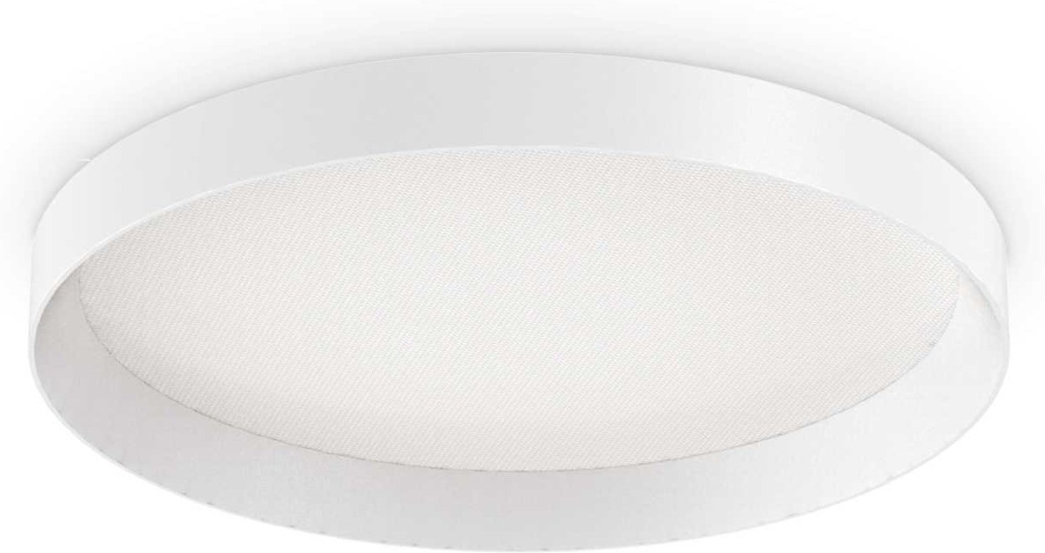 Loftlampe Ideal Lux Fly LED Ø45 x H7 cm hvid  -  integreret 4200 lm 4000 K, energieffektiv