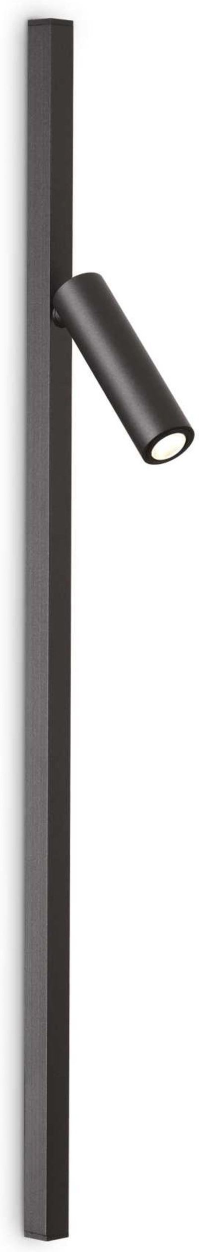 Væglampe Ideal Lux Syntesi LED Indbygget Sort Metal med Justerbar Akrylskærm Ø27ÃH595ÃB120 mm