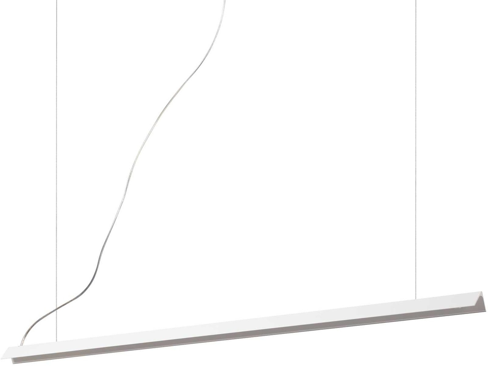LED-pendellampe Ideal Lux V-line hvid aluminium Ø12 cm L110 cm H9  -  200 cm
