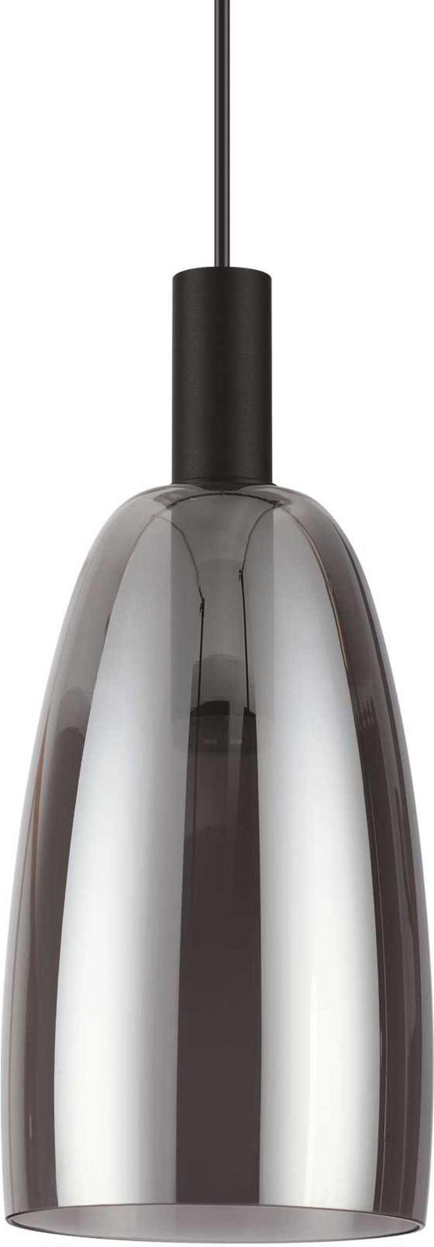 Pendel lampe Ideal Lux Coco Ø140 mm sort/røg med integreret 7W LED 3000K 660 lm justérbar højde