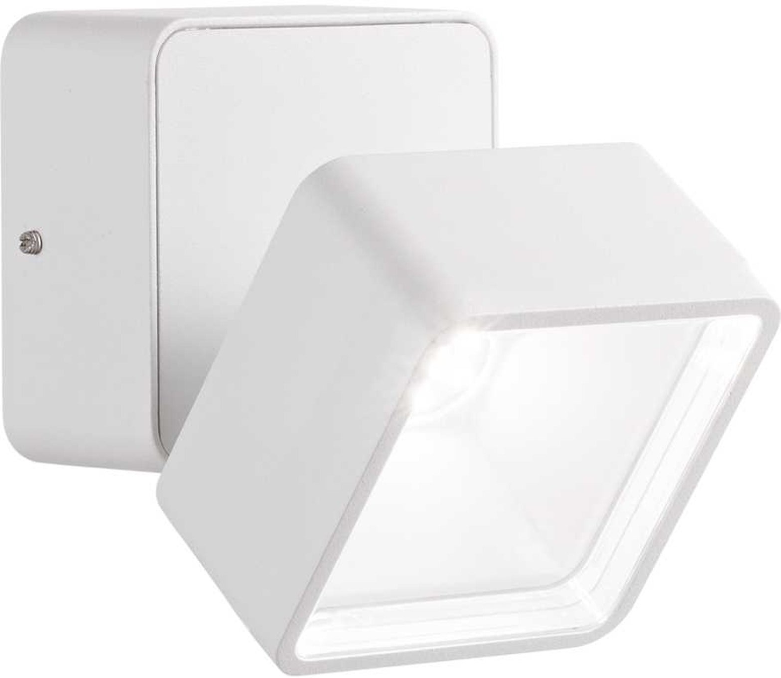 Ideal Lux Omega Square udendørs væglampe hvid 7W LED 650 lm IP54 9x9x8,5 cm