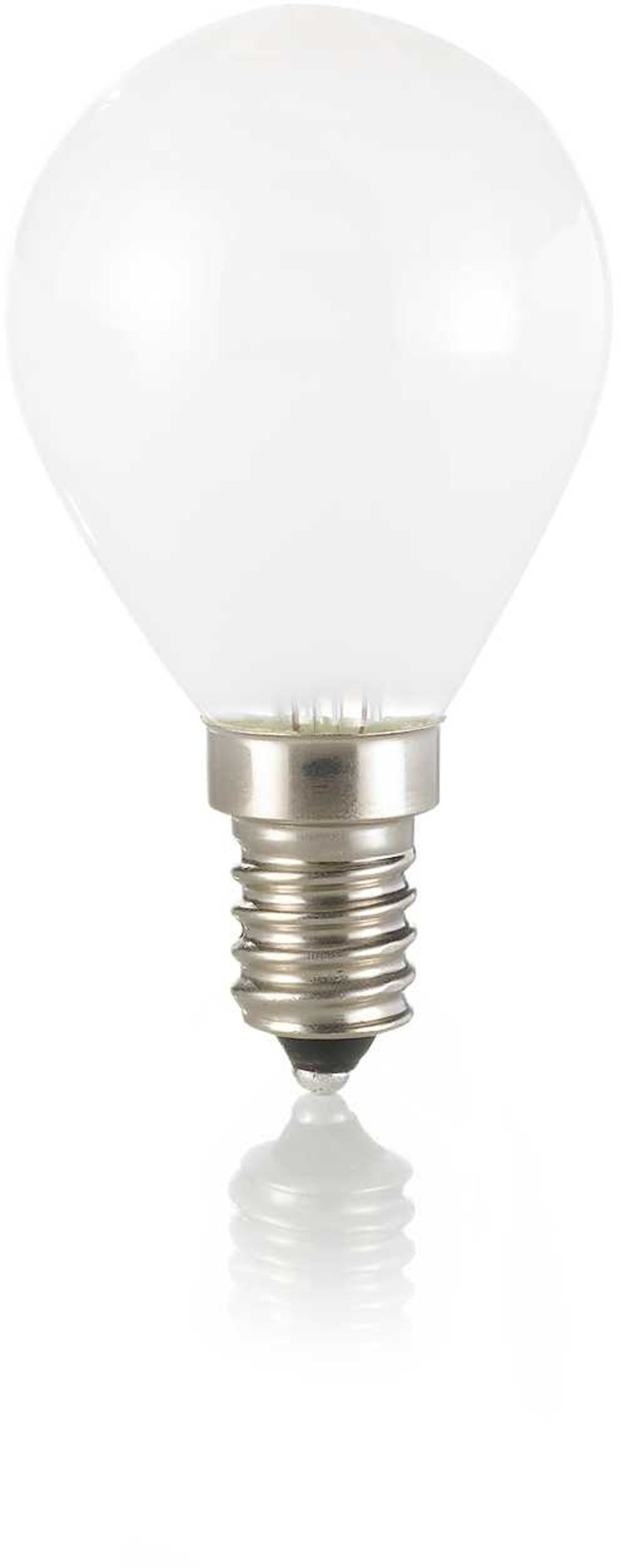 LED-lyspære Ideal Lux E14 4W 340 lm 3000K varm hvid Ø45x78 mm 25.000 timers levetid glasfinish