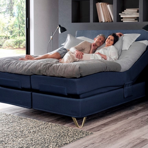 Jensen Prestige Aqtive 2 elevationsseng - Sleep III - 160x200 cm - Blå  : Erling Christensen Møbler