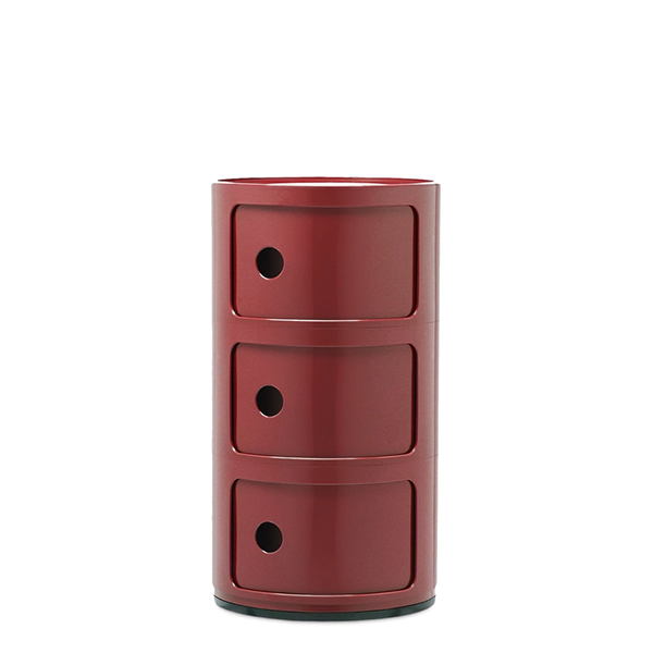 Kartell Componibili Classic - 3 rum - Burgundy  : Erling Christensen Møbler