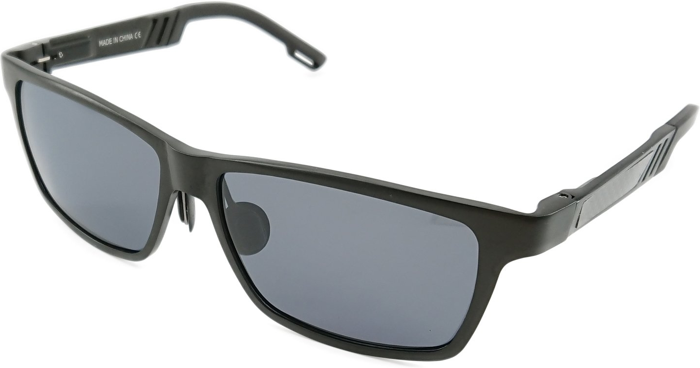 Herre solbriller Kaleu Endeavor polariserede antirefleksglas UV400 aluminium sort med etui