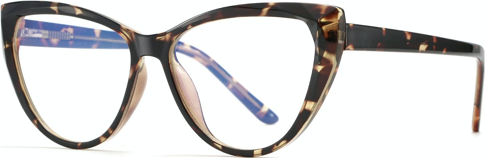 Cat-Eye bluelight skærmbriller til kvinder Kaleu Flash brune TR90 med CP-templer