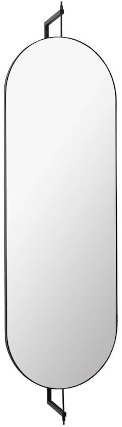 Roterende stålspejl Kristina Dam Rotating Mirror sort 185x55x14 cm