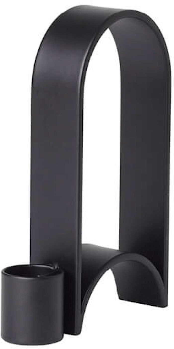 Lysestage Kristina Dam Arch 2 stearinlysestage i sort stål H12 cm