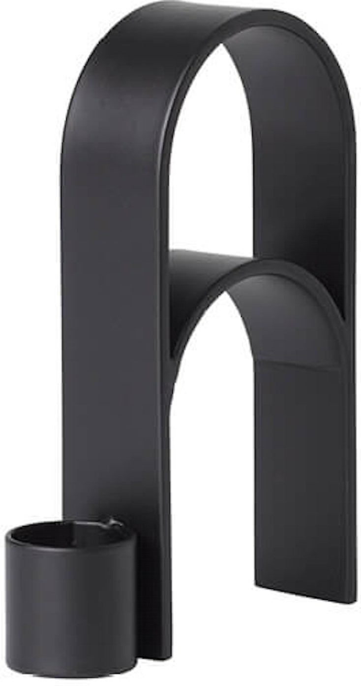 Lysestage Kristina Dam Arch 3 sort stål H12ÃB2,5ÃL8,5 cm minimalistisk design