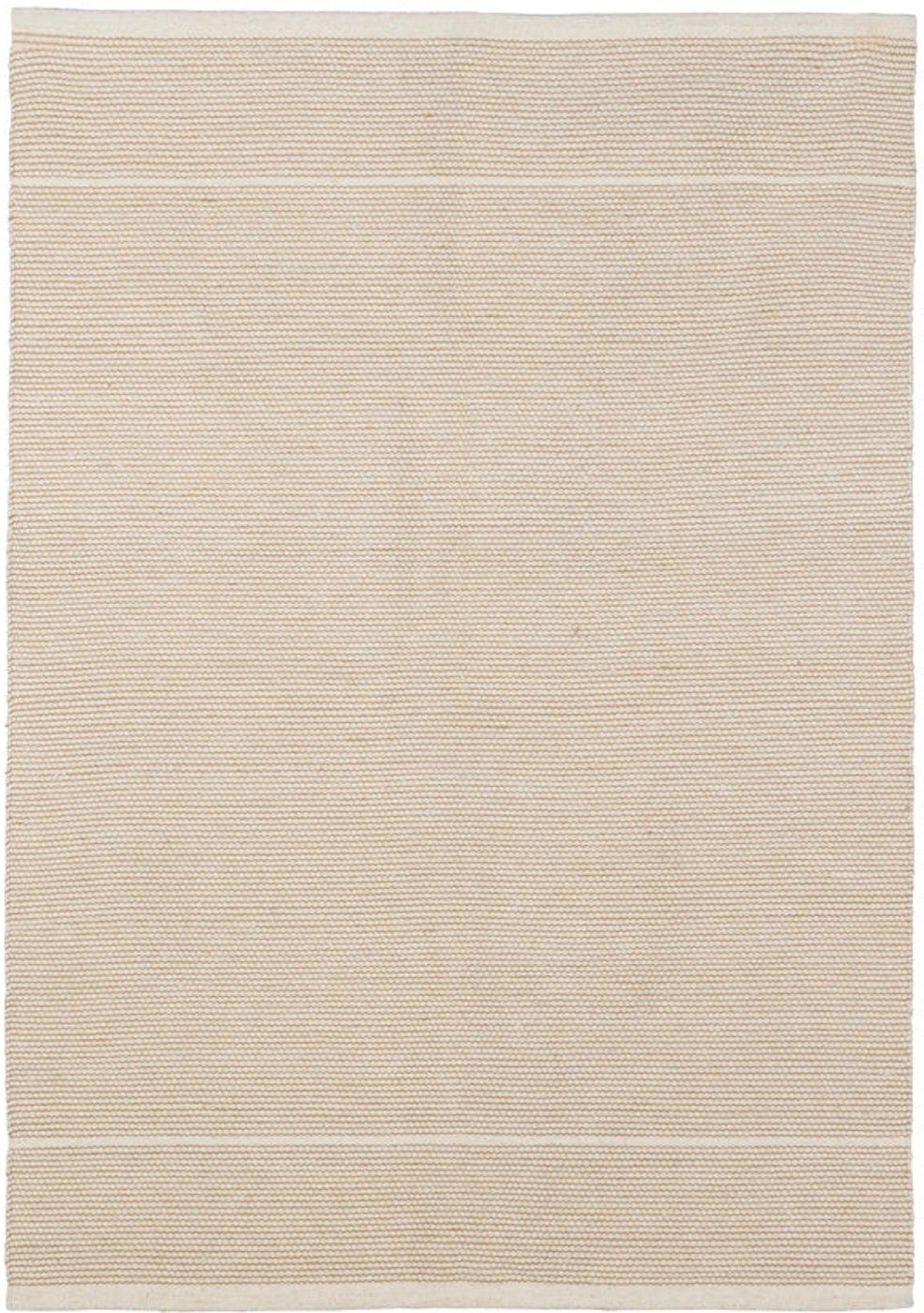 Gulvtæppe Kristina Dam Oru 140 x 200 cm beige uld-jute-bomuld inspireret af japansk tatami