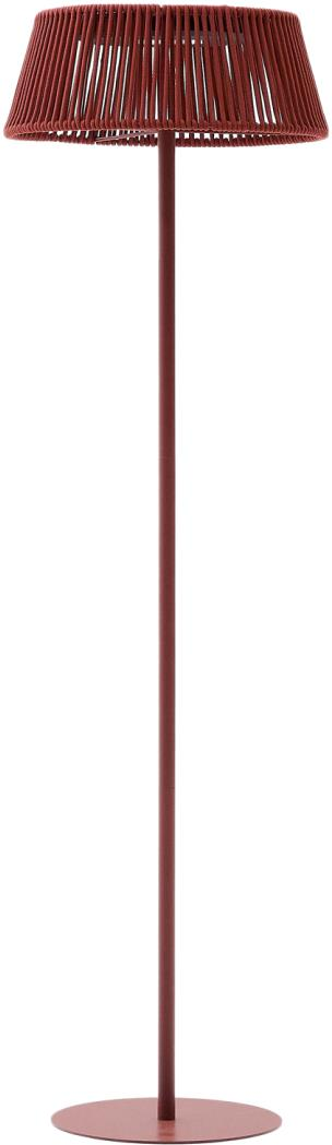 Kave Home Aldet LED-dæmpbar gulvlampe terracotta med repeskærm IP44 Ø46 H160