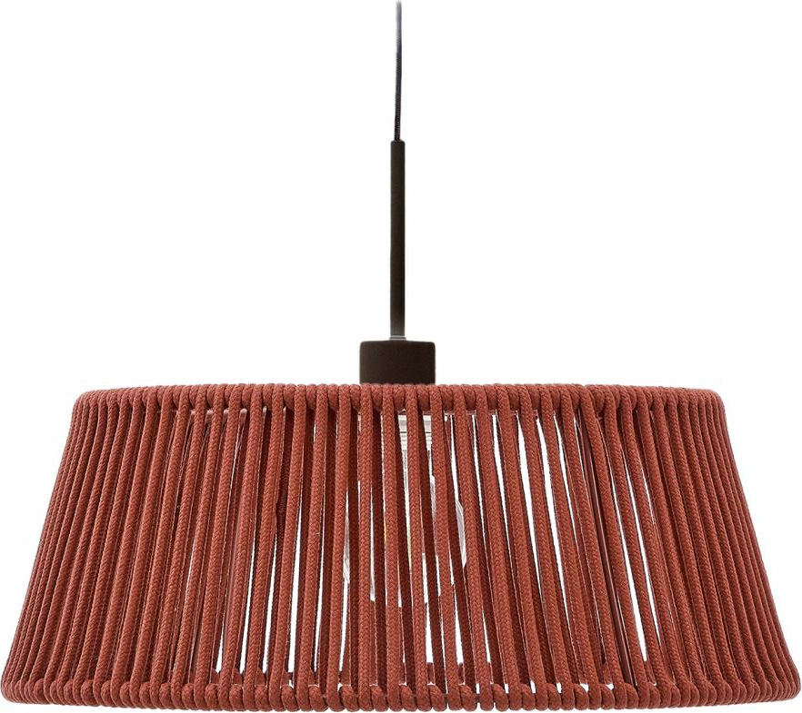 Pendel lampeskærm Kave Home Aldet terracotta Ø46 x H17 cm metal/aluminium håndbundet reb