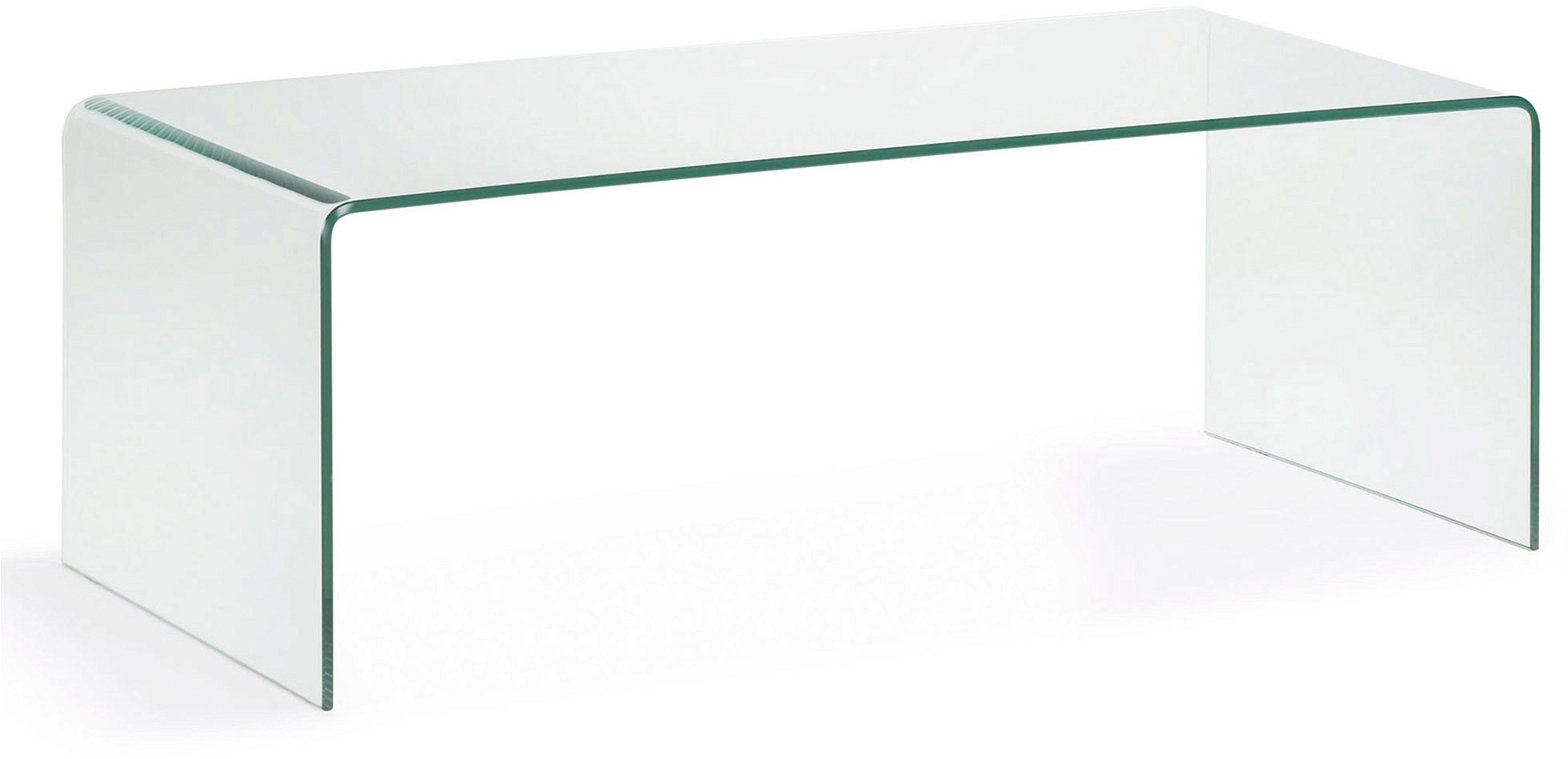 Sofabord Kave Home Burano i klart hærdet glas 110 x 50 x 38 cm