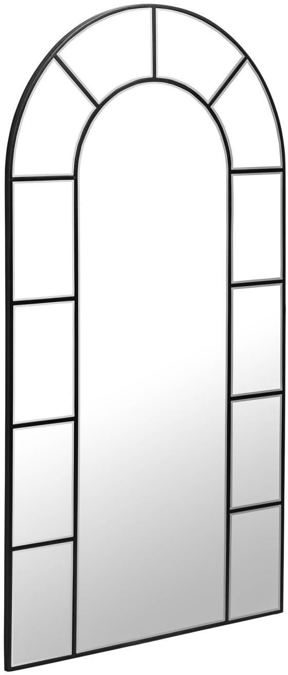 Vægspejl Kave Home Nediva 165x88 cm sort metalramme vinduesdesign