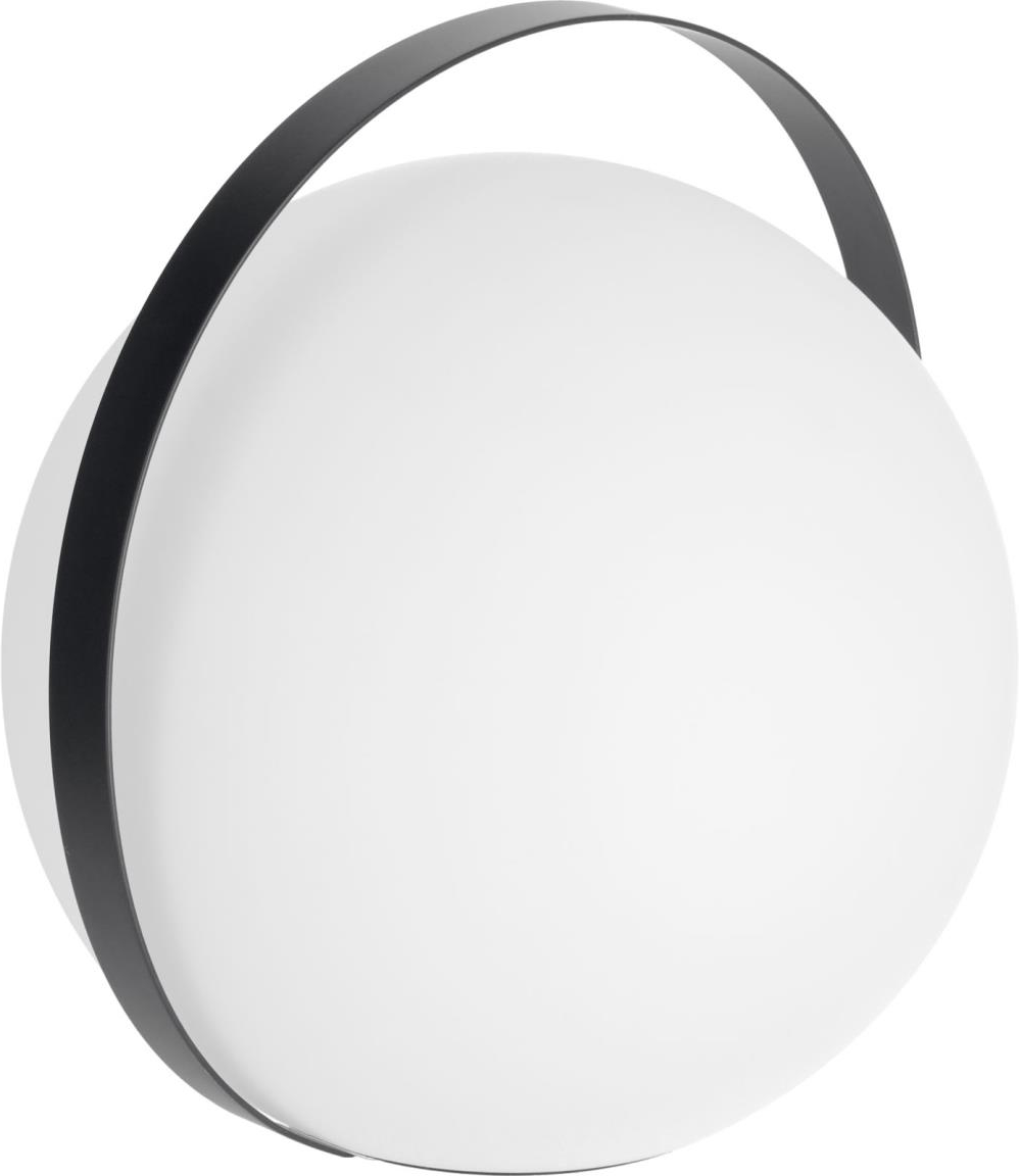 Bordlampe Kave Home Dinesh Nordic LED med dæmper og USB, sort/hvid, H33xB30xL34 cm
