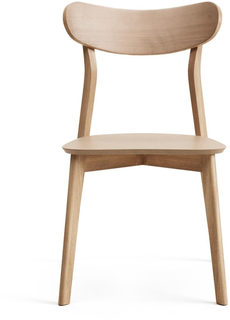 Spisebordsstol Kave Home Safina natur massiv gummitræ & egefiner nordisk design