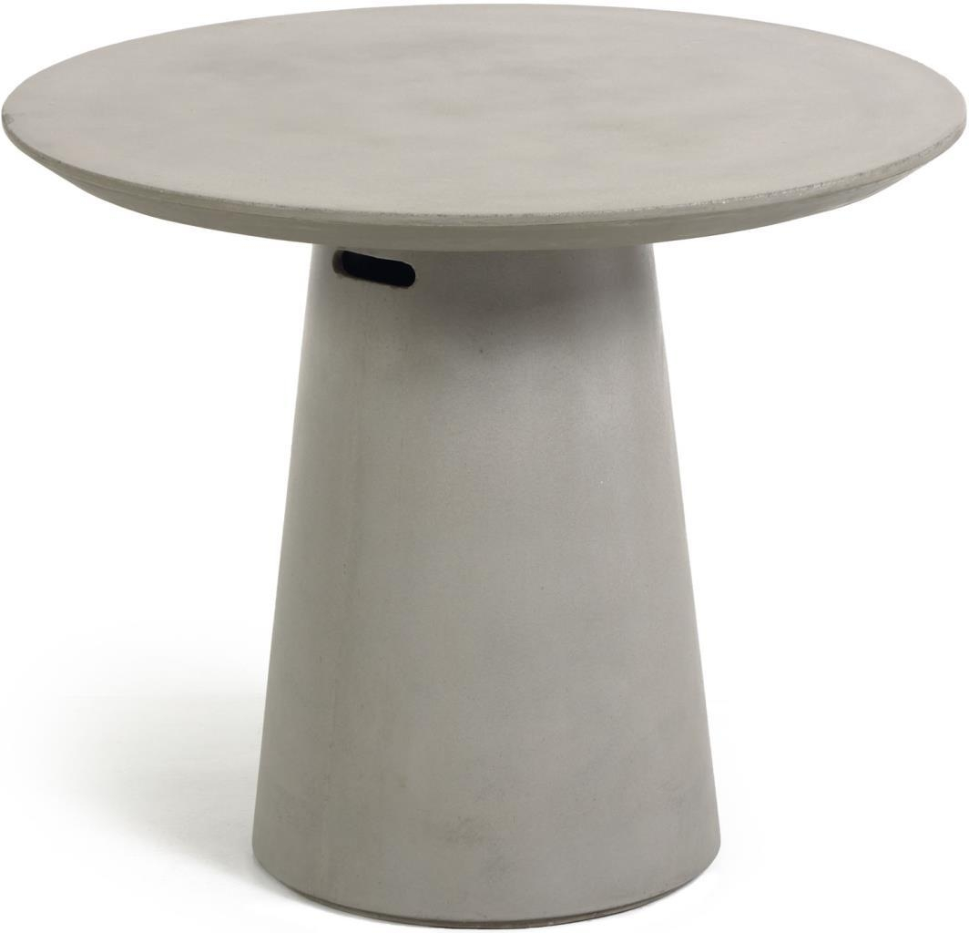 Udendørs spisebord Kave Home Itai terrassebord 90x90 H74 natur cementfiber