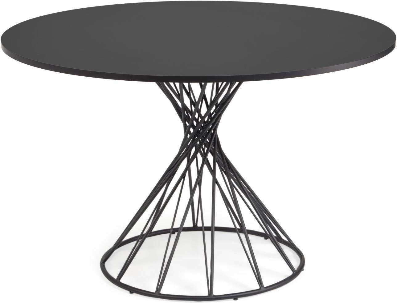 Spisebord Kave Home Niut rundt Ø120 cm sort
