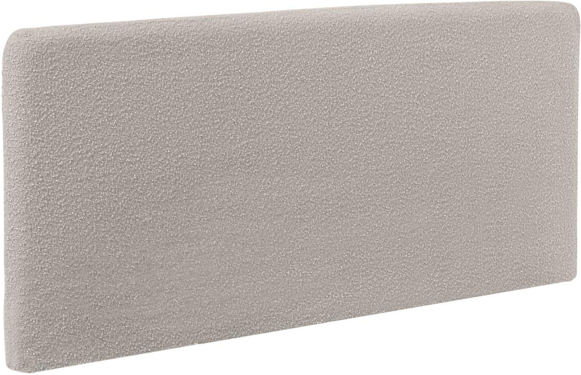 Sengegavl Kave Home Dyla polstret i gråt fleecestof H76 x B178 x D7 cm