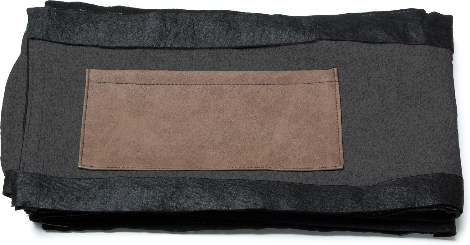 Betræk til sengeramme Kave Home Dyla sort 160x200 cm pletafvisende stof med velcro