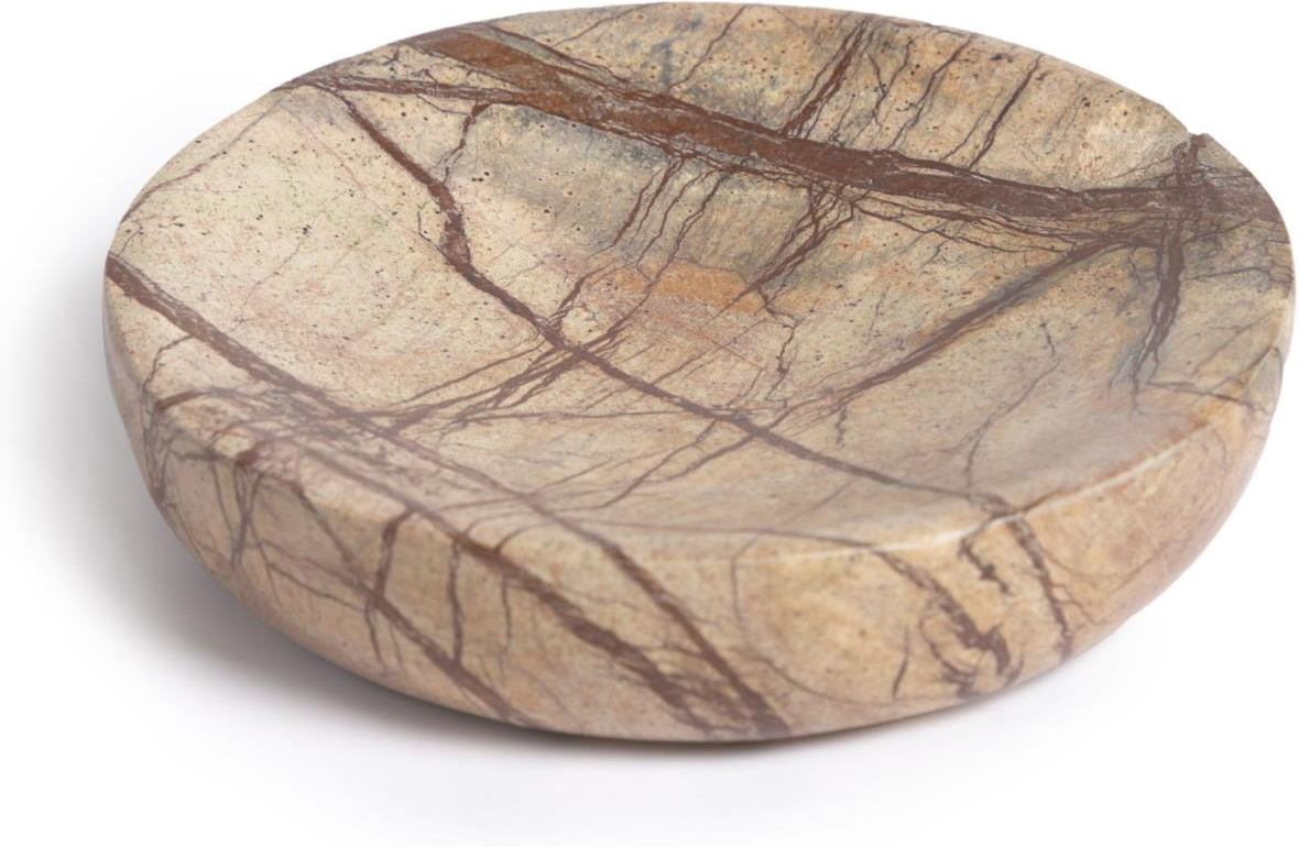 Sæbeskål Kave Home Splash marmor brun 10x10x2,5 cm rustik kolonial