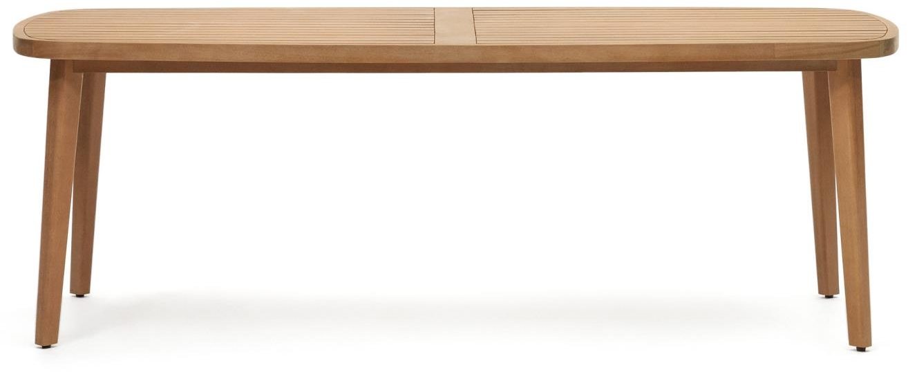 Udendørs Spisebord Kave Home Maset FSCÂ® i Massivt Eukalyptustræ Natur 100x225 cm