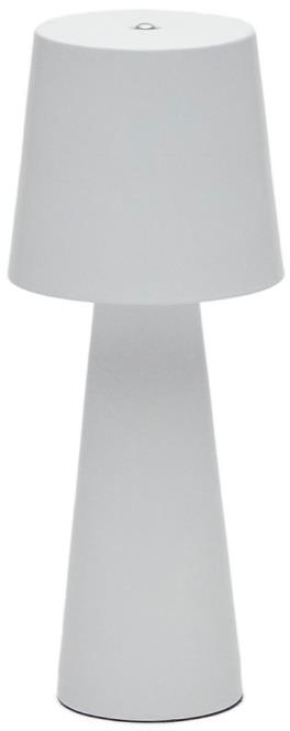 Bordlampe Kave Home Arenys bærbar med USB-oplader justerbar lys hvid metal H25ÃØ10 cm