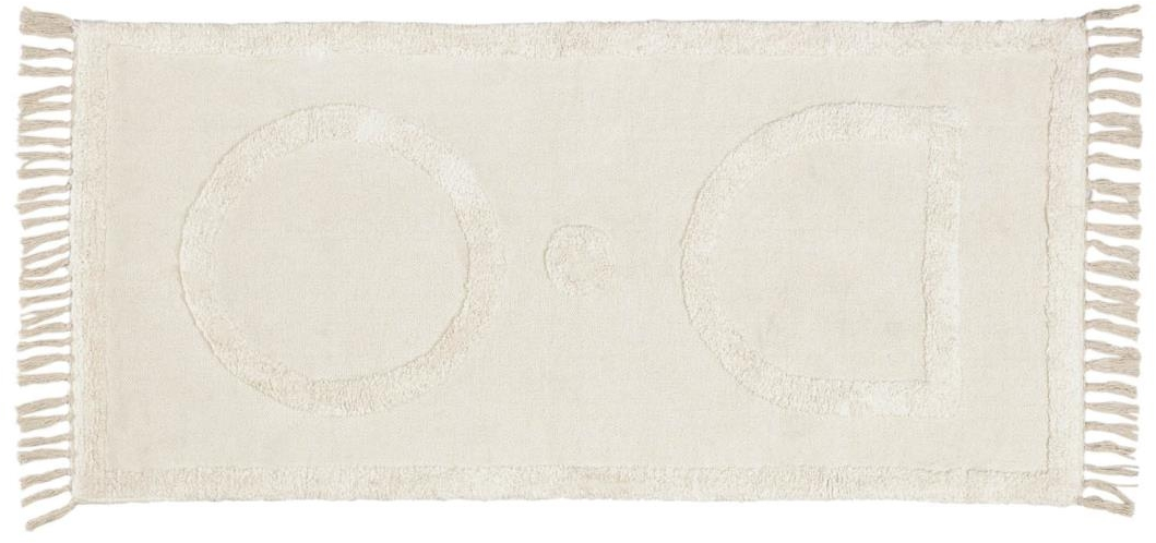 Gulvtæppe/gangtæppe Kave Home Bernabela 70Ã140 cm bomuld beige