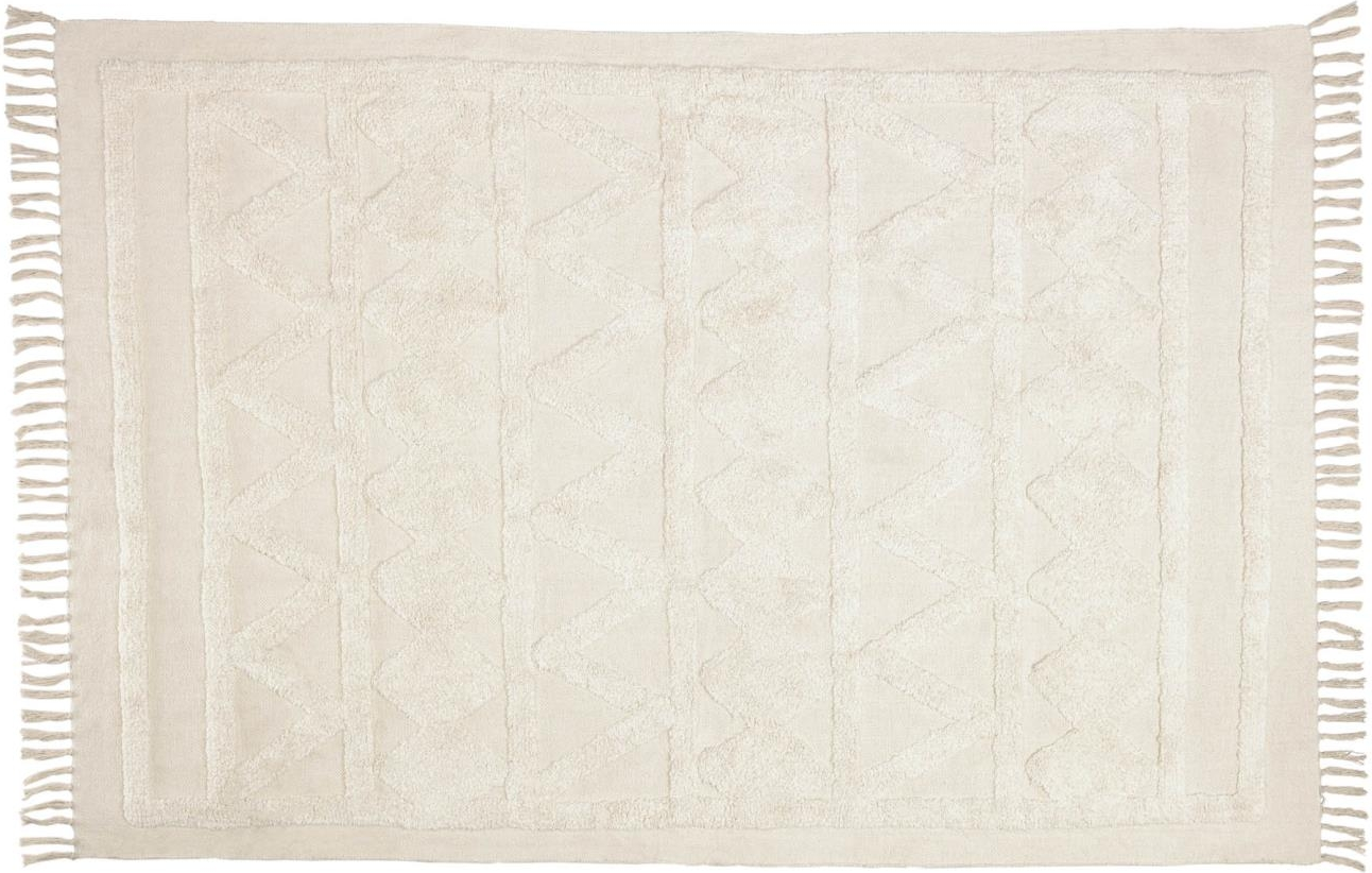 Gulvtæppe Kave Home Dabria bomuld 140x200 cm beige